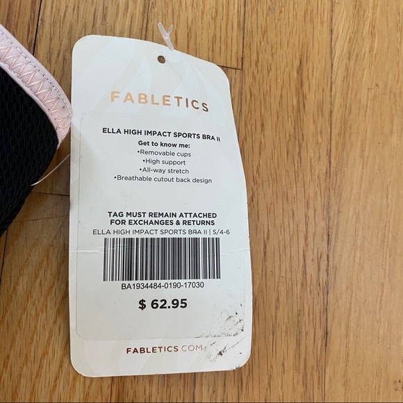 NWT Fabletics Ella high impact black sports bra - Picture 6 of 6